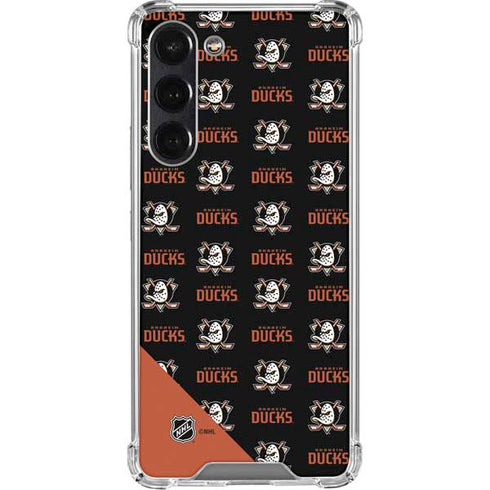 NHL Anaheim Ducks Pattern Galaxy S24 FE Clear Case